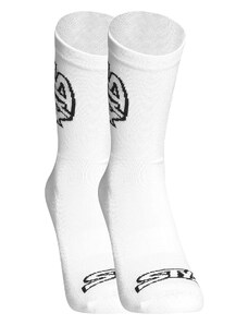 Ponožky Styx vysoké biele s čiernym logom (HV1061)