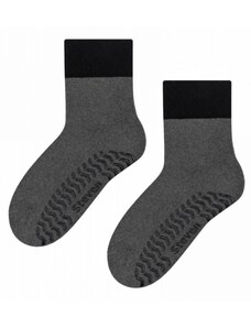 Steven Detské protišmykové froté ponožky Sivá tmavá