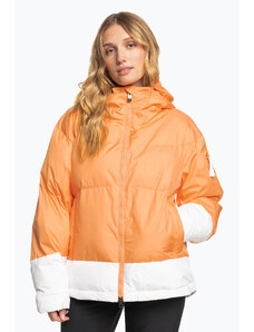 Dámska snowboardová bunda ROXY Chloe Kim Puffy mock orange (S)