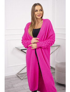 K-Fashion Bublinkový sveter s rukávmi ružový neón