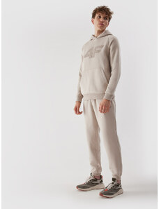 4F Pánske teplákové nohavice typu jogger - šedé