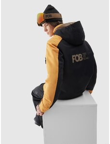 4F Pánska snowboardová bunda typu anorak s membránou 10000 - oranžová