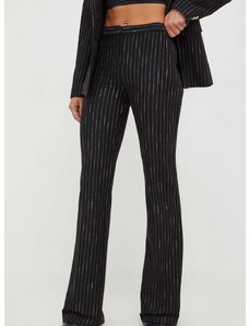 Nohavice Pinko dámske, čierna farba, široké, vysoký pás, 100054.A1AQ