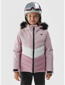 4F Dievčenská lyžiarska bunda s membránou 10000 - ružová