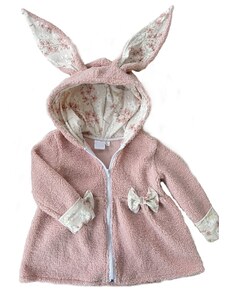 ZuMa Style Dievčenský kabátik TEDDY prechodný vzor VTÁČIK - 62, Ružová