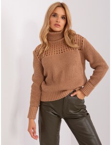 Fashionhunters Dámsky ťaví sveter s rolákom