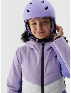 4F Dievčenská lyžiarska bunda s membránou 10000 - fialová