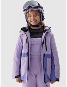 4F Dievčenská lyžiarska bunda s membránou 8000 - fialová