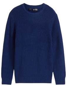 bonprix Detský bavlnený pulóver, farba modrá