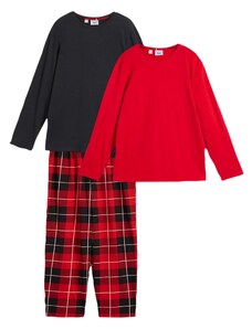 bonprix Detské pyžamo (3-dielne), farba červená, rozm. 104/110