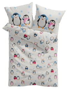 bonprix Posteľná bielizeň s tučniakmi, farba pestrá, rozm. 2x 80/80 cm, 2x 135/200 cm