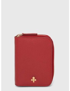Kožená peňaženka Lilou dámska, červená farba, PORT/REDCAL/PO