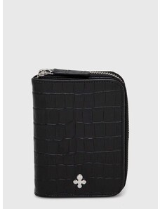Kožená peňaženka Lilou dámsky, čierna farba