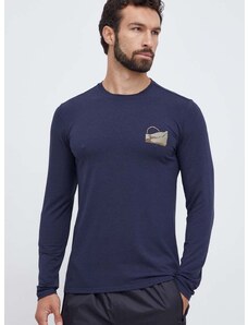 Športové tričko s dlhým rukávom Viking Escalante tmavomodrá farba, s potlačou, 500/25/9322