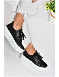 Fox Shoes Topánky Fox P274117509 čierne dámske športové topánky s vysokou podrážkou tenisky