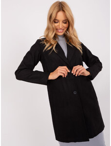 EIGHT 2 NINE Čierny prechodný elegantný kabát na gombíky