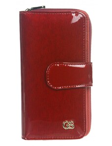 GROSSO Kožená dámska peňaženka RFID červená v darčekovej krabičke