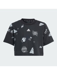 Adidas Tričko Brand Love Allover Print Crop Kids