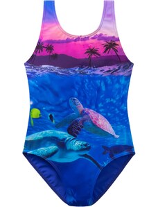 bonprix Dievčenské plavky z recyklovaného polyamidu, farba fialová
