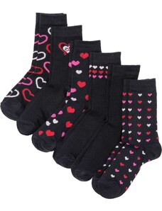 bonprix Dámske ponožky (6 ks) Bio bavlna, farba čierna, rozm. 35-38