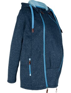 bonprix Materská flísová bunda na nosenie detí, farba modrá
