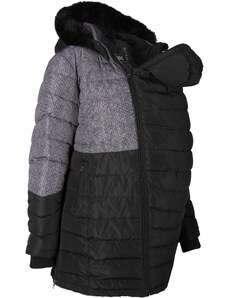 bonprix Materský zimný kabát/kabát na nosenie detí, s potlačou, farba čierna