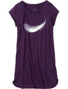 bonprix Nočná košeľa z bio bavlny, farba fialová