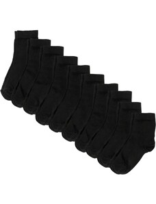 bonprix Krátke ponožky (10 ks v balení) s bio bavlnou, farba čierna, rozm. 39-42