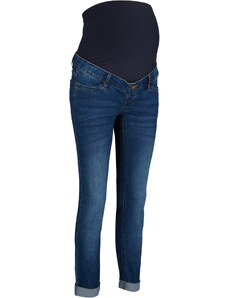bonprix Materské džínsy, 7/8-ová dĺžka, Skinny, farba modrá, rozm. 34