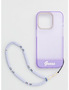Puzdro na mobil Guess Iphone 14 Pro 6,1" fialová farba