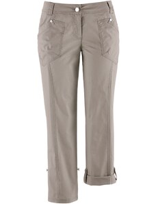 bonprix 3/4-ové strečové kapsáčové nohavice, farba šedá