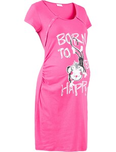 bonprix Materská nočná košeľa s bavlnou, farba ružová