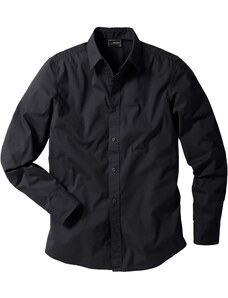 bonprix Strečová košeľa Slim Fit, farba čierna