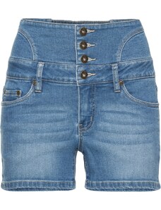 bonprix Džínsové šortky highwaist, farba modrá, rozm. 34