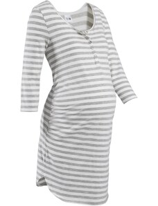 bonprix Nočná košeľa na dojčenie z bavlny, farba šedá