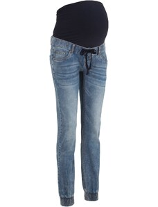 bonprix Tehotenské džínsy, farba modrá