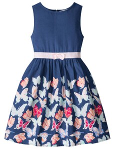 bonprix Šaty s potlačou motýľov, farba modrá, rozm. 128
