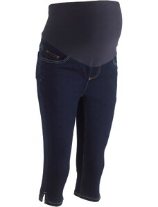 bonprix Tehotenské capri džínsy, farba modrá, rozm. 34