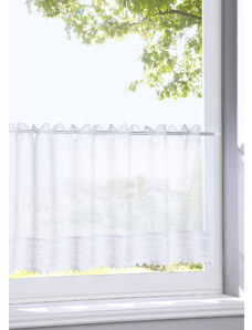 bonprix Vitrážková záclona s výšivkou, farba biela, rozm. D/Š: 30/90 cm