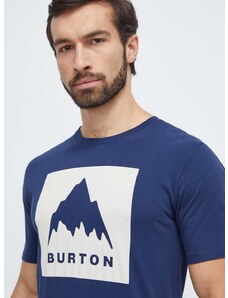 Bavlnené tričko Burton pánsky, tmavomodrá farba, s potlačou