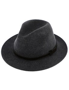 Fiebig - Headwear since 1903 Cestovný šedý vodeodolný klobúk vlnený od Fiebig s menšou krempou a ušné klapky