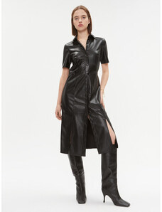 Šaty z imitácie kože DKNY