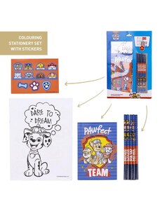 STATIONERY SET COLOREABLE PAW PATROL