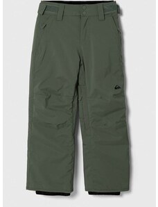 Detské lyžiarske nohavice Quiksilver ESTATE YTH PT SNPT zelená farba