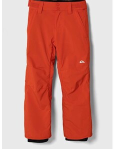 Detské lyžiarske nohavice Quiksilver ESTATE YTH PT SNPT oranžová farba