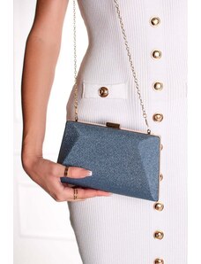 Paris Style Modrá spoločenská clutch kabelka Ariadne