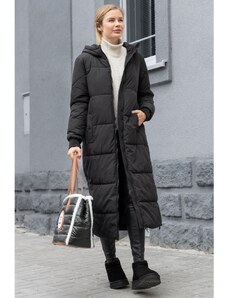 Jacqueline de Yong JDY dámský zimní maxi kabát Thunder černý