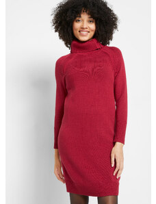 bonprix Materské pletené šaty so zipsom/na dojčenie, farba červená, rozm. 52/54