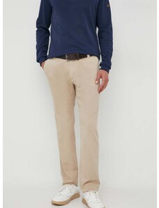 Bavlnené nohavice Calvin Klein Jeans béžová farba, strih chinos