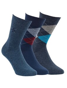 Pánske bavlnené módne farebné vzorované ponožky RS